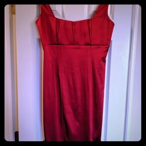 Calvin Klein Satin Red Dress